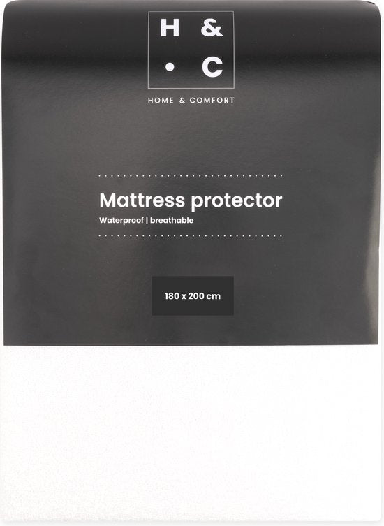 H&C Wasserdichter Matratzenschoner - 180 x 200 cm - 100% PES Jersey - Atmungsaktiv und antiallergisch