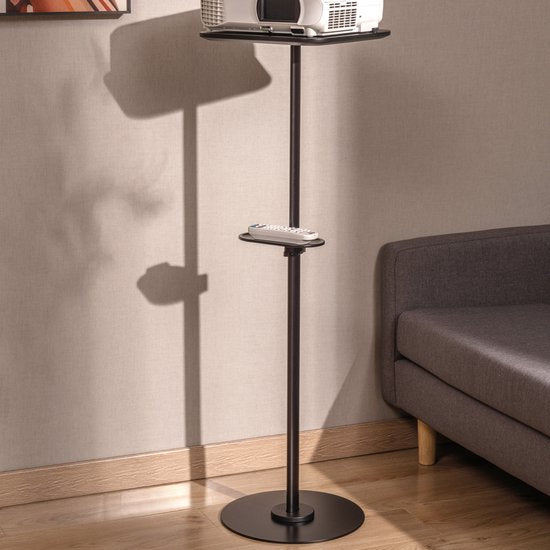 VDD - Beamer-Stativ - Beamer-Halterung - Beamer-Ständer - Beamer-Ständer - Beamer-Halter - Beamer-Tisch - Medienablage - schwarz