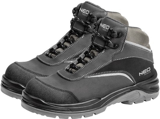 Neo Tools Herren-Sicherheitsstiefel Klasse S3 SRC, wasserdicht WR, rutschfest| Verstärkte Arbeitsstiefel mit Kevlar-Einlage, antistatische Einlage, ohne Metallelemente, durchtrittsicher
