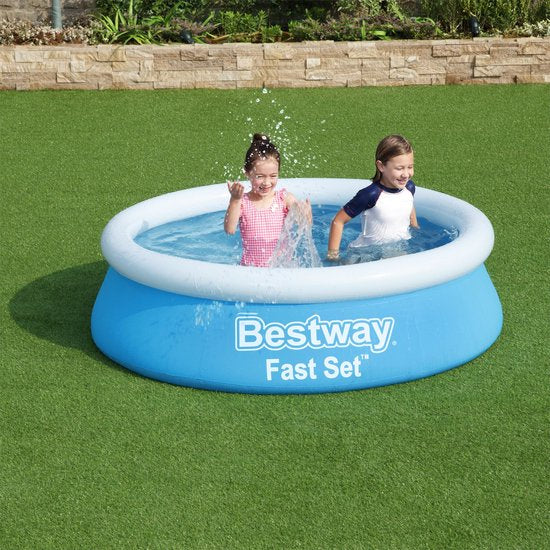 Bestway Kinderpool - Ø 183 cm - Modell 57392 - Aufblasbarer Rand