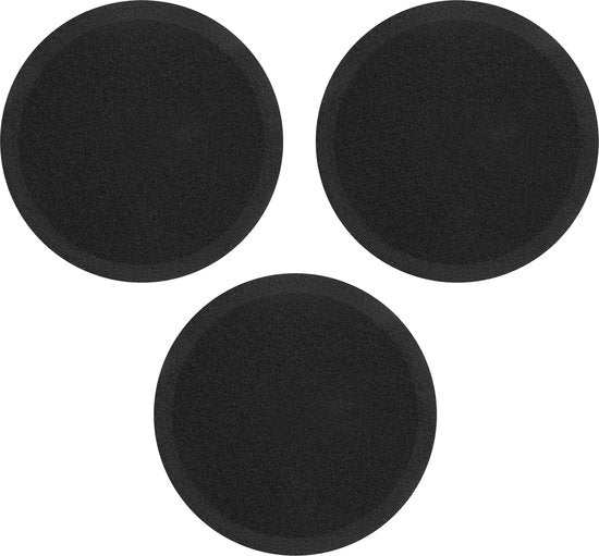 VONROC Polierscheiben/Polierschwämme für Poliermaschinen - 125mm, 3 Stück - Schwarz