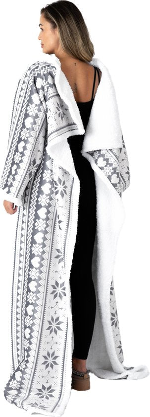 Fleecedecke mit Ärmeln - Kapuzendecke - Decke mit Ärmeln - Kapuzendecke - Snuggle - Hoodie - Huggle Hoodie - Fleecedecken - Plaid mit Ärmeln - TV-Decke - Damen und Herren - Erwachsene - 180x130 cm - Druck - Weihnachtsgeschenk