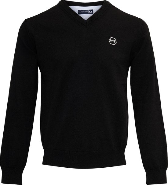 Mario Russo Pullover - Schwarz - Größe XXL - Italienischer Schnit - 85% Baumwolle Pullover