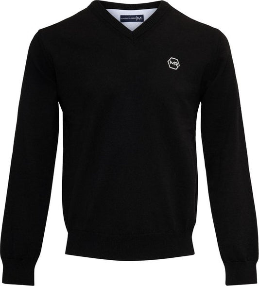 Mario Russo Pullover - Schwarz - Größe XXL - Italienischer Schnit - 85% Baumwolle Pullover