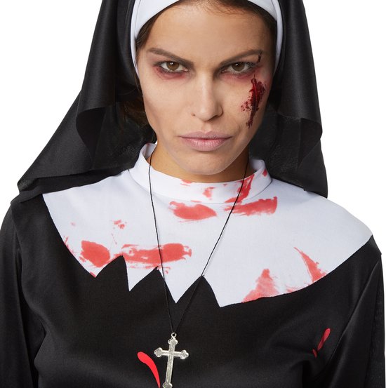 Dressforfun Creepy nun - M - Kostüm Karneval - Halloween - Verkleiden - Partykleidung - Partykleidung - Partykleidung