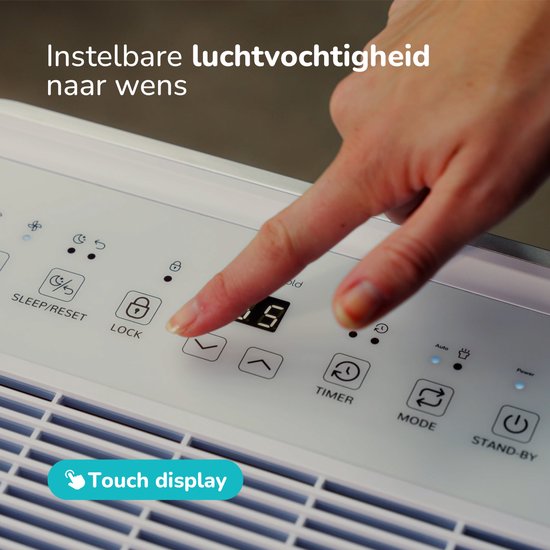 Bloomfold Luftentfeuchter - 20L pro Tag - inkl. Wasch-Trocken-Funktion - geeignet für Wohnzimmer, Schlafzimmer, Keller & Badezimmer - Luftentfeuchter - Weiß