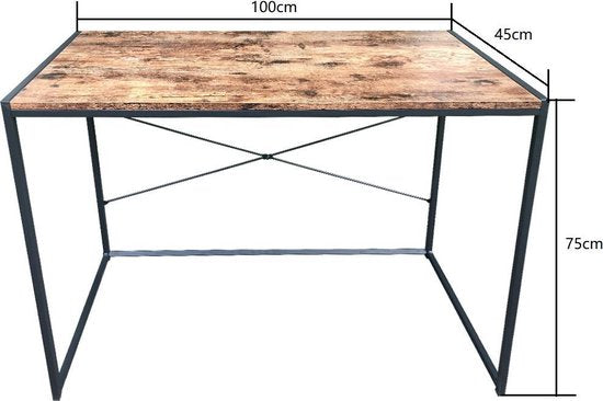 VDD Industrial Vintage Design Schreibtisch Stabil - Laptoptisch - industriell - 100x45x75 cm
