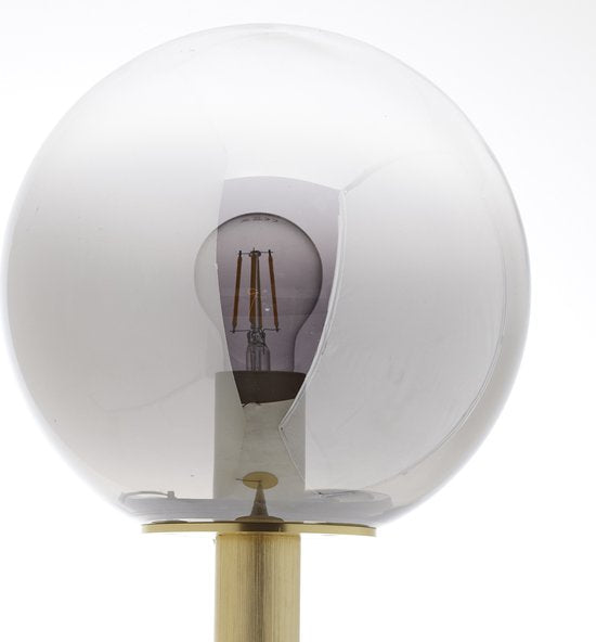 Brilliant Gould Stehlampe – 1 Lichtquelle – E27 Fassung – Rauchglas – 52 Watt - Gold