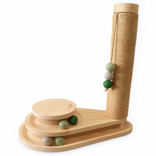 Von Cee Cee Kratzbaum - Kratzbaum für Katzen - Katzenkratzbaum - Katzenspielzeug aus Holz - Ideal für mehrere Katzen - 38x24.5x47.5cm - Noa