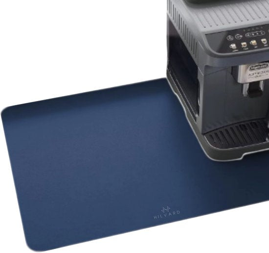 Hilvard - Tropfmatte - Tamper Matte - Kaffeematte - 40 x 30cm - Absorbierende Tropfmatte - Marineblau