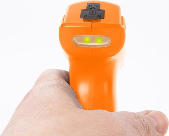 Toolland Drucksprüher, elektrisch, verstellbare Düse, LED-Anzeige, 1 Liter, weiß/orange/schwarz