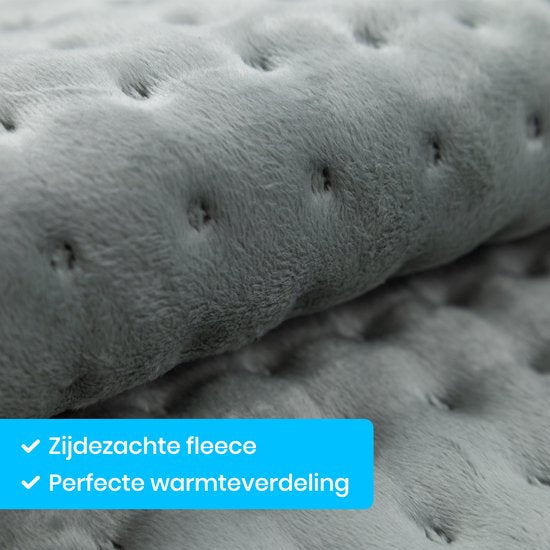 Auronic Heat Pillow Electric - XXL - 60x30cm - Nacken und Schultern - waschbar - Heizkissen - Elektrisches Kissen - Grau