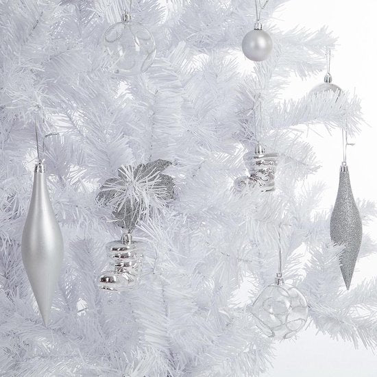 Casaria Weihnachtsbaum PVC - Metallfuß - 180 cm Weiß