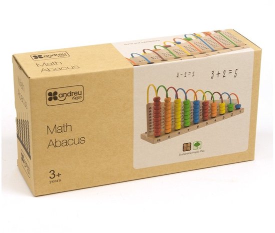 Andreu Toys Rechenperlen-Zählrahmen – Lernspielzeug, mehrfarbig.