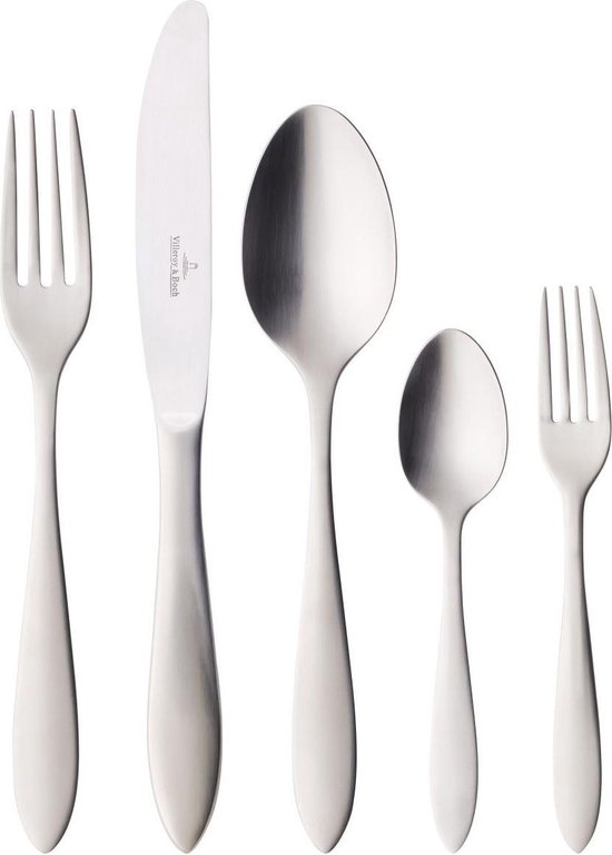 Villeroy & Boch Arthur Besteck-Set - 68 Teile - Gebürsteter Edelstahl