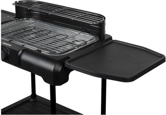 Elektrogrill - Princess 112250 Elektrogrill mit Seitenablagen - BBQ - 40x25cm - Kann mit und ohne Ständer verwendet werden - Mit Seitenablagen - Kann auch als Tischgrill verwendet werden - 2200W