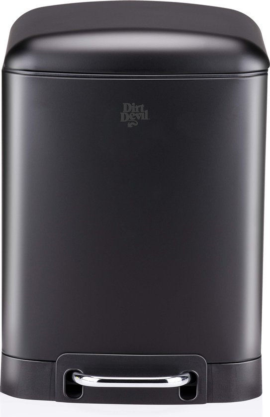 Dirt Devil Treteimer 6 Liter - Badabfalleimer - Edelstahl - Schwarz