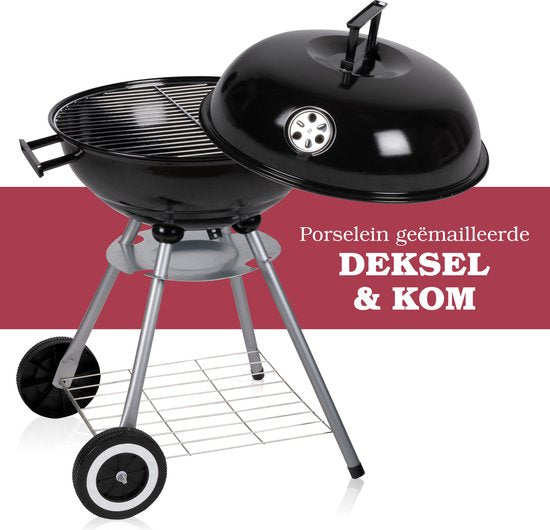Lone Star Barbecue - Holzkohle-BBQ - Kugelgrill - isolierte Griffe - Belüftungssystem - herausnehmbare Ascheauffangschale