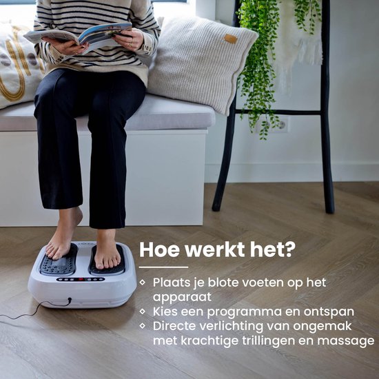 Nexxt Bein- und Fußmassagegerät für Zuhause mit 20 Geschwindigkeiten - Shiatsu-Massagekissen zur Entspannung - automatischer und manueller Modus - 30W