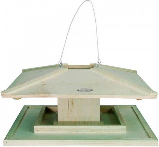 Esschert Design Vogelfutterhaus - Grün - 21 cm x 38,5 cm x 21 cm