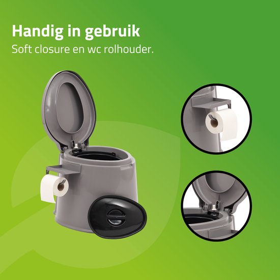 Bo-Camp - Tragbare Toilette - 7 Liter