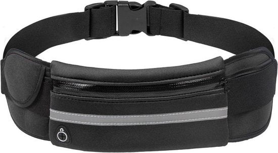 GarpexÂ® Laufgürtel - Hüfttasche - Lauftelefonhalter - Laufgürtel - Gürteltasche Damen und Herren - Laufen - Einheitsgröße - Schwarz
