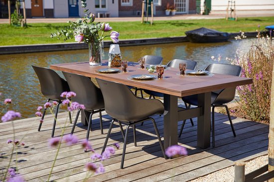 Hartman Sophie elegance Gartenstuhl - Schwarz - 2er-Set - schwarzes Rondo-Fußkreuz