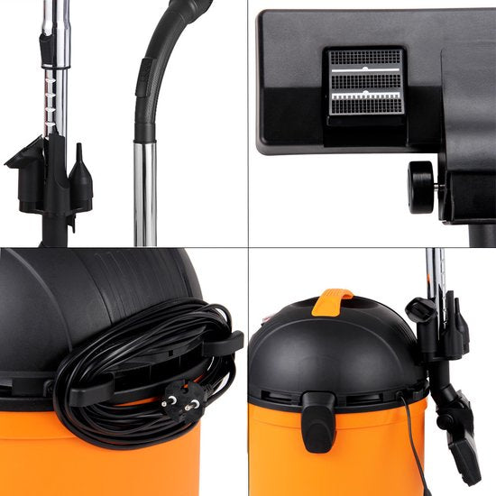 Monzana Nass- und Trockensauger - 1200W 15L Behälter - Schwarz/Orange