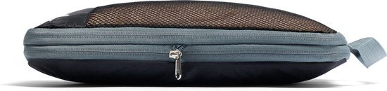 Compression Pack Cubes - Koffer-Organizer-Set - 6 Stück - Rucksack-Kompressionswürfel - Mit Kompressionsreißverschlüssen - Mesh Schwarz - Sunflake