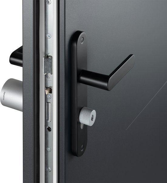 Netatmo Elektrisches Türschloss - Smartes Türschloss - 3 Schlüssel - Smart Keys - NFC Schlüssel - Share Access - Apple Homekit - Silber