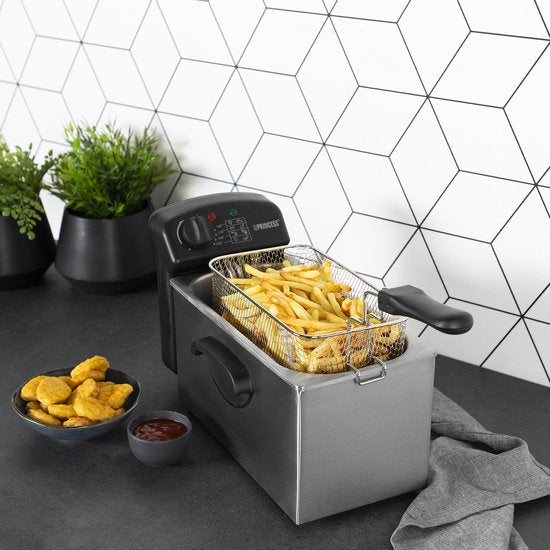 Friteuse 3 Liter - Princess 182626 Family Castel Friteuse 3 Liter - Kaltzone - Fassungsvermögen 3 Liter - Friteuse Princess - 2000W