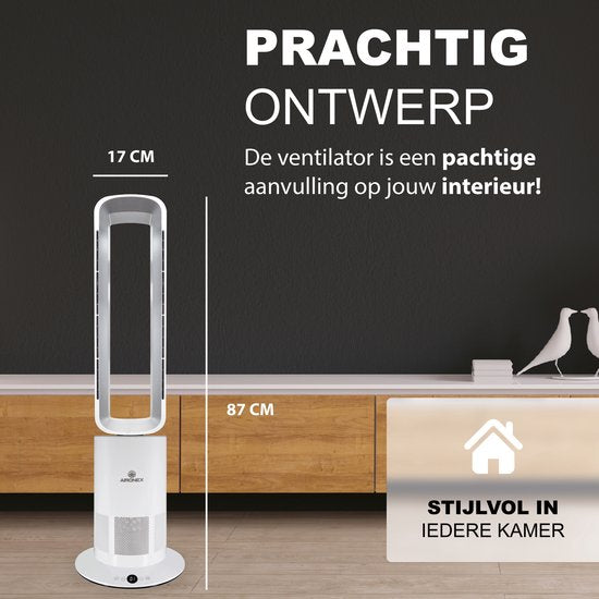 Aironex elektrische Heizung - Energieeffizient - Heizen und Kühlen - Design Ventilator - Luftkühler