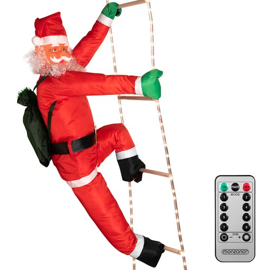 Monzana LED Santa 240cm - Innen/Außen - Inkl. Fernbedienung
