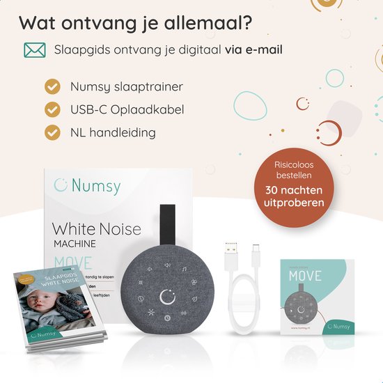 Numsy - Move White Noise Machine Baby - Weißes Rauschen Maschine
