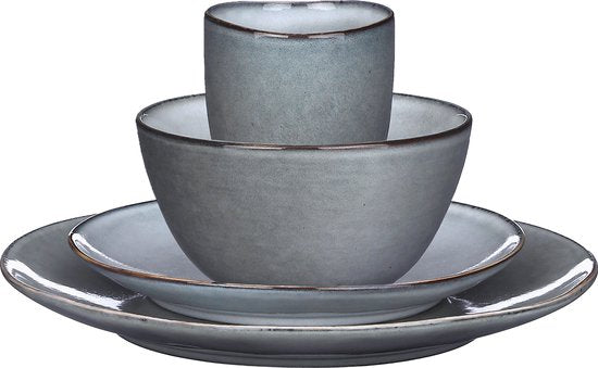 Mica Decorations Tabo Geschirrset für 4 Personen - Grau