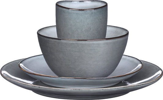 Mica Decorations Tabo Geschirrset für 4 Personen - Grau