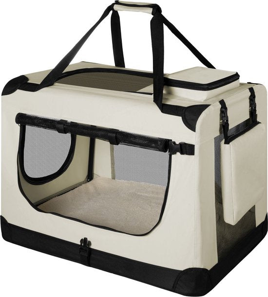 Klappbare Hundetransportbox / Sitzbank Lassie S - Beige - 34 x 50 x 36 cm