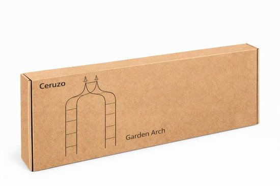 Ceruzo Rosenbogen 255 cm - Gartenbogen aus Metall - Kletterhilfe - Partybogen - Dunkelgrün