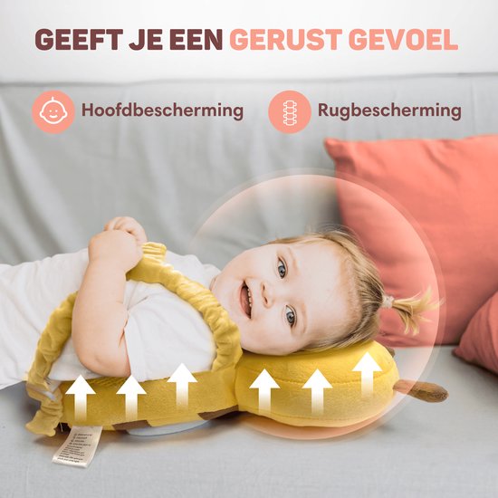 Vulpes Goods® BabyCare - Baby Kopfkissen - Baby Sicherheitskissen - Sturzrucksack - 3D Atmungsaktiv - Sicheres Laufen lernen - At