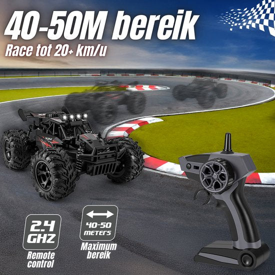 Vertrex Turbo V12 RC Fernsteuerbares Rennspielzeug - Erwachsene & Kinder - Outdoor - Schwarz
