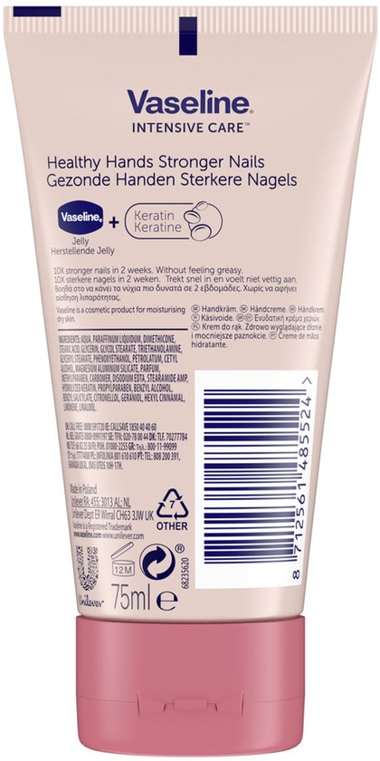 Vaseline – Handcreme – Gesunde Hände, stärkere Nägel – 75 ml