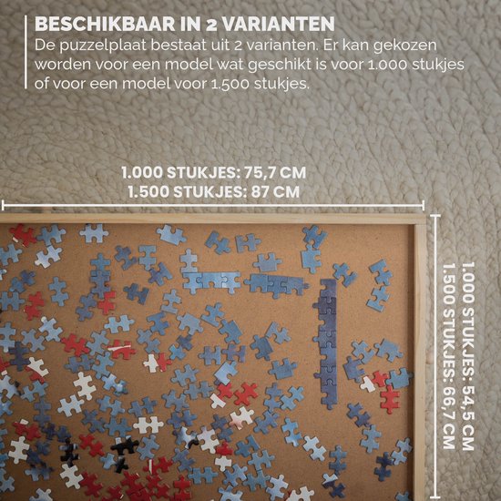 BR-2216 Puzzlebrett mit 6 Schubladen - Puzzlebrett / Puzzletisch für 1000 Teile - inklusive Abdeckplatte