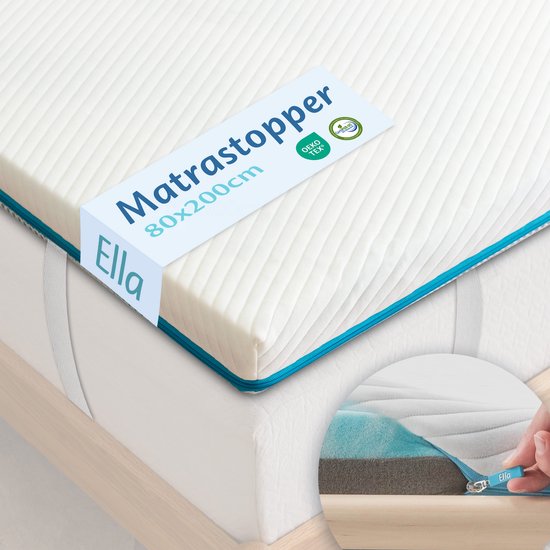 Ella Topper 80x200 cm - Matratze Topdekmatras - Matratzenauflage Gel Infused Memory Foam & Aircell Foam - Medium Firmness