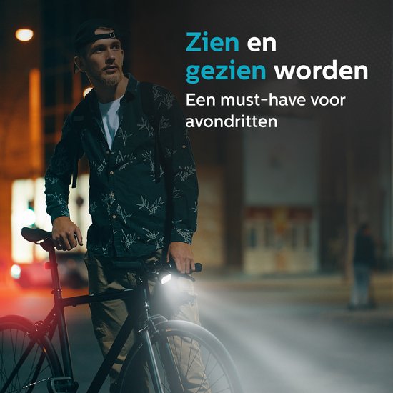 Inlustro Fahrradlicht-Set - Front-/Rücklicht - LED-Fahrradlicht rot und weiß - Fahrradlicht-Scheinwerfer - wasserdicht - USB wiederaufladbar
