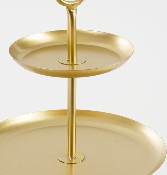 Mica Decorations Rama Etagere 3 Schichten - L38 x B38 x H55 cm - Metall - Gold