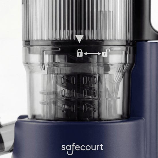 Safecourt Kitchen Slow Juicer - leistungsstarker Motor [Vorschneider & Kaltpress-Technologie] - einfache Reinigung - BPA-frei - Entsafter Blau