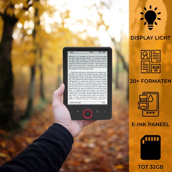 Denver E Reader 6 Zoll - E-Book-Reader 4GB - A Qualität Grande Carta - MicroSD-Eingang - EBO635L