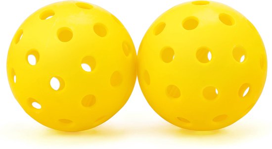 Baseline Pickleball Set - Inklusive Netz, 2 Schläger & 2 Bälle - Holzschläger - 2,4 Meter Netz