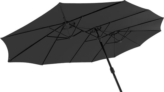 Feel Furniture - Toscano - Großer Sonnenschirm - Twin - 4,5 Meter - Schwarz
