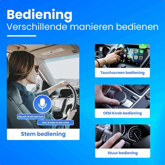 CarMe Luxe 2-in-1 Auto-Dongle - Drahtloses CarPlay & Android Auto - Modell 2024 - Schwarz